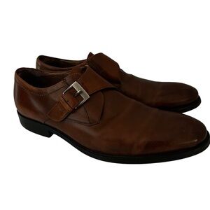Johnston & Murphy Dress Shoe Leather Monk Strap